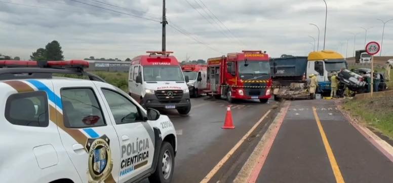 Homem morre, mulher e duas crianças ficam feridas em acidente em Guarapuava. 6